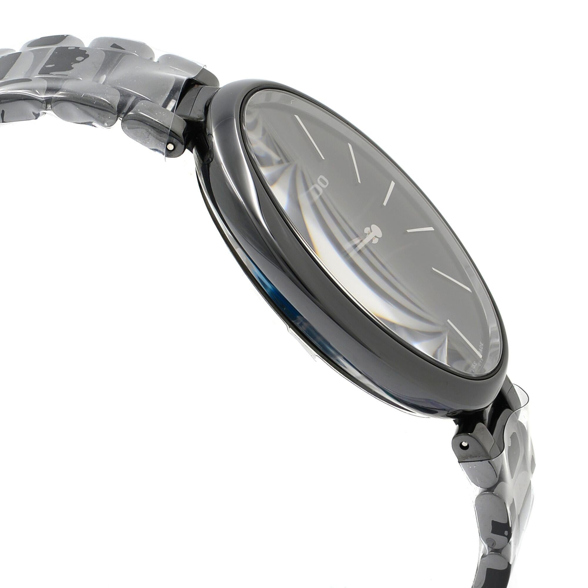 Women's Rado Esenza Touch Black Dial Ladies Ceramic Quartz Watch R53093152