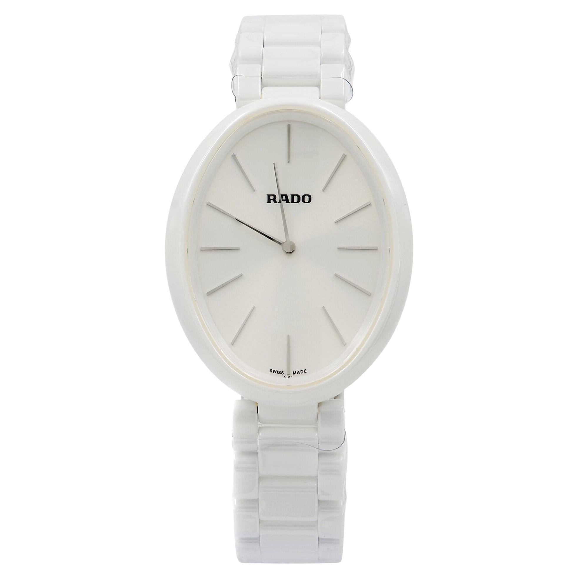 Rado Esenza White Ceramic White Dial Ladies Quartz Watch R53092012 For Sale