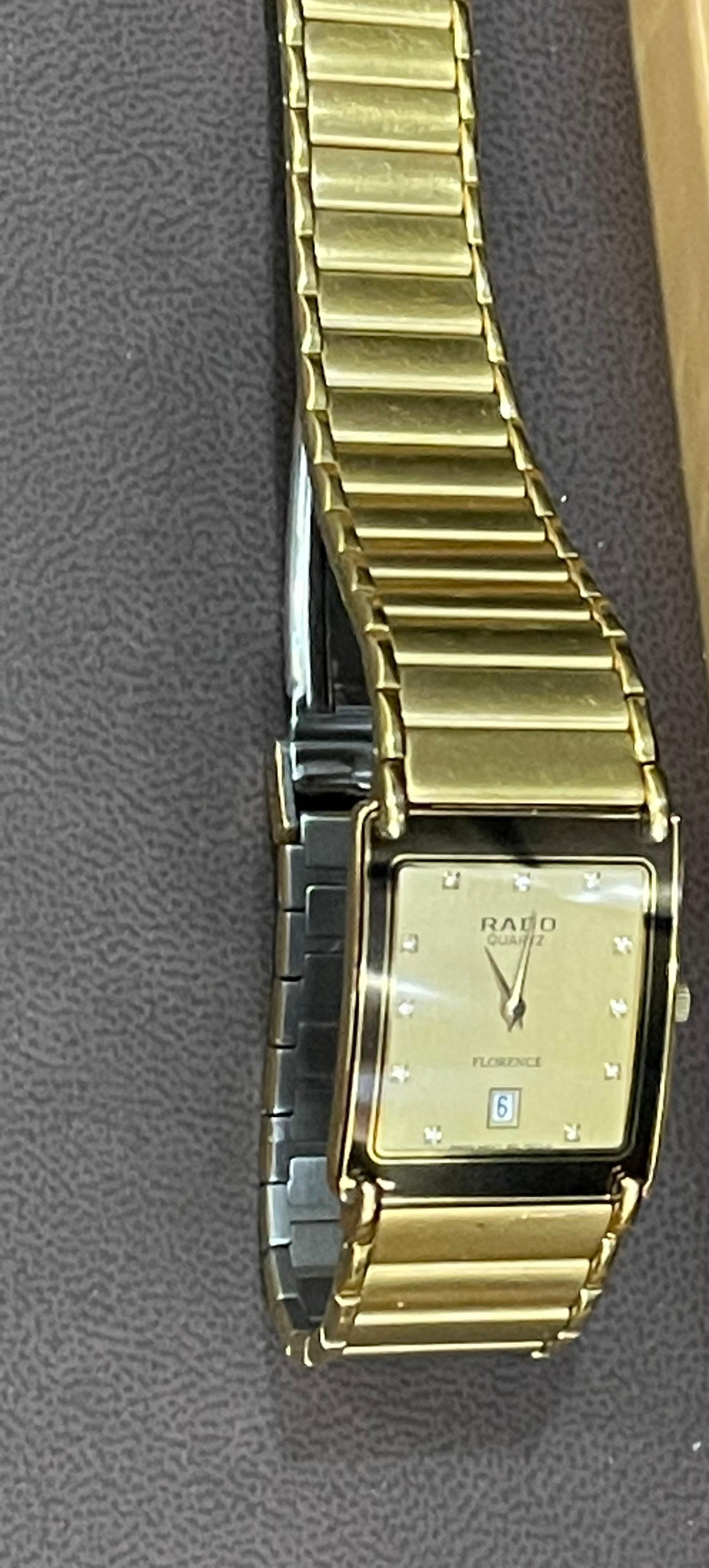 Rado Florence Jubile Men's Quartz, Date Watch 91406, Gold Tone with Box 2