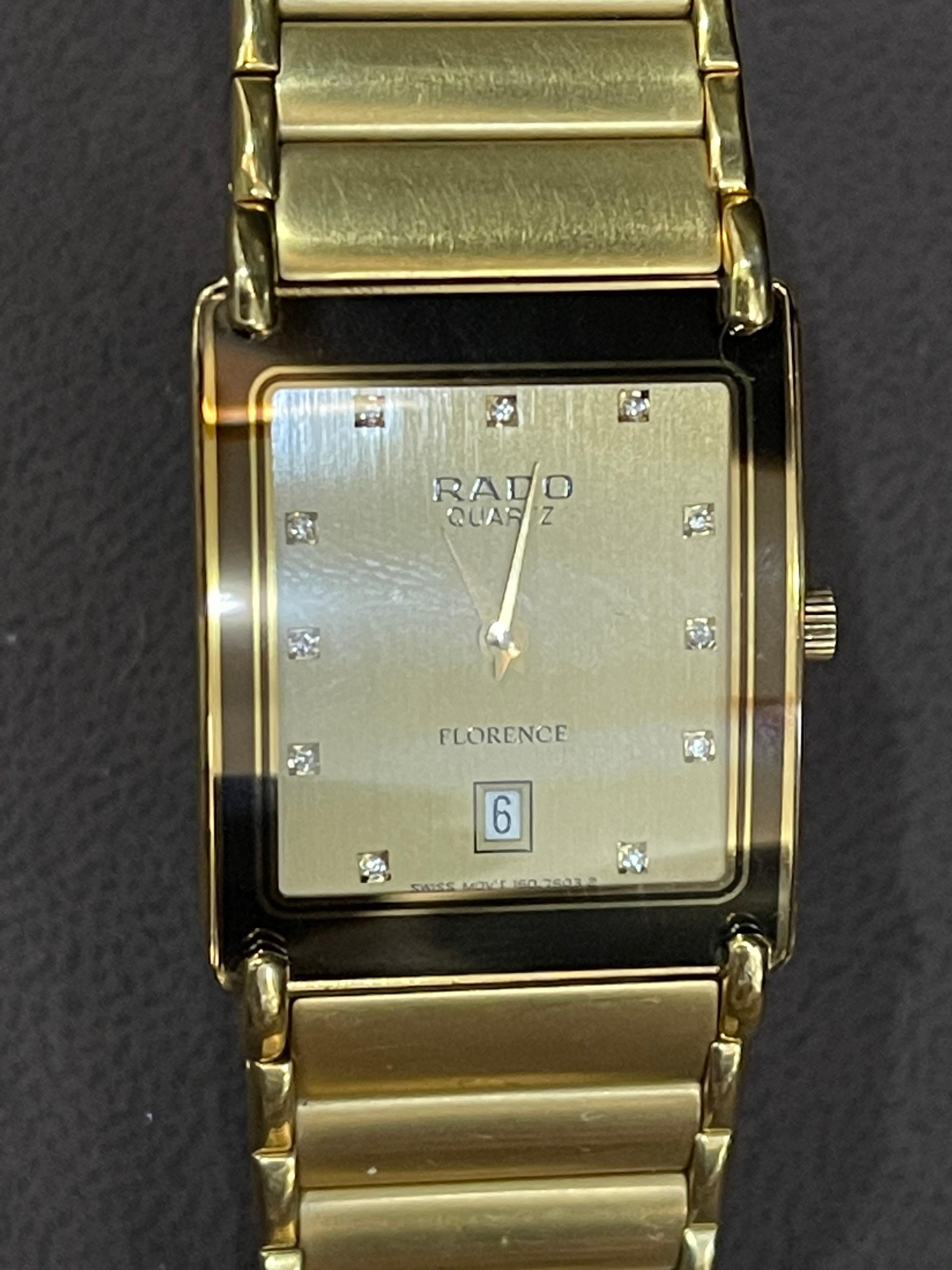 Rado Florence Jubile Men's Quartz, Date Watch 91406, Gold Tone with Box 4