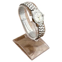 Used Rado Golden Horse Silver Automatic Date Round 22mm Women Watch