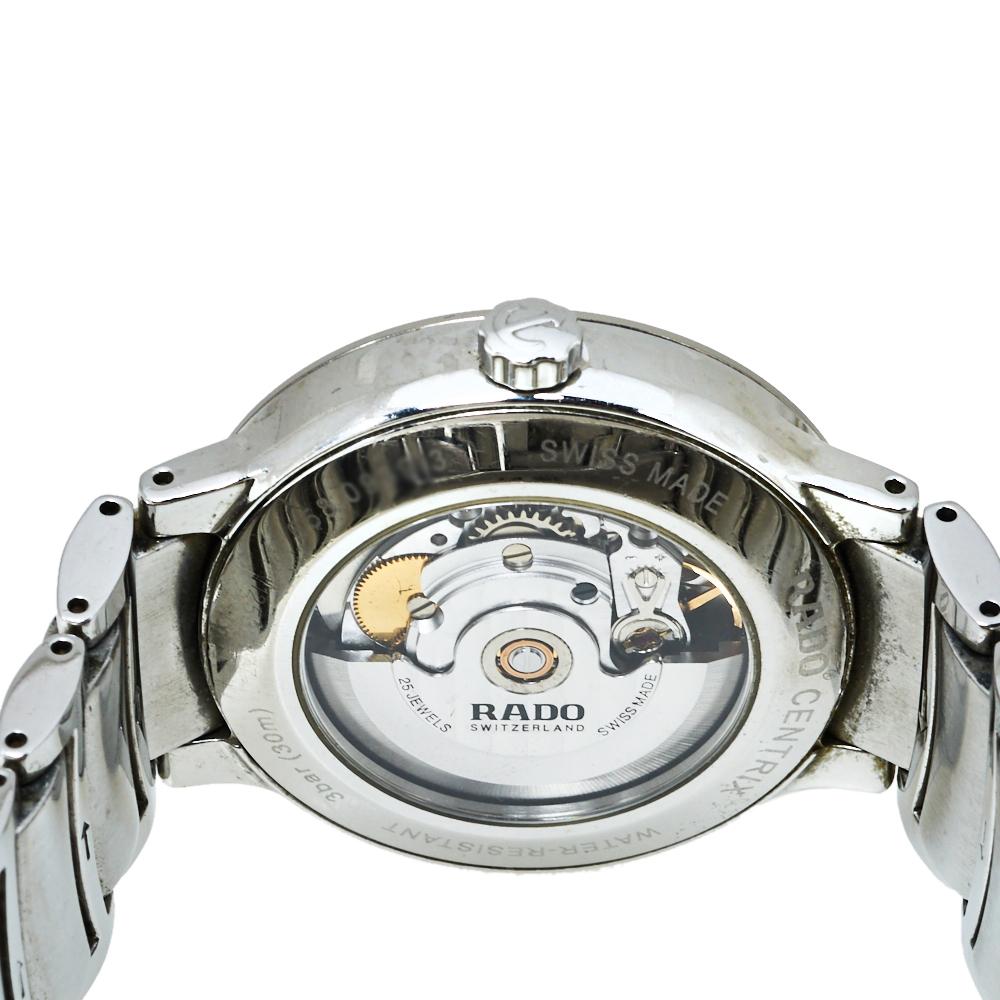 Rado Grey Stainless Steel Centrix R30939103 Automatic Men's Wristwatch 38MM 2