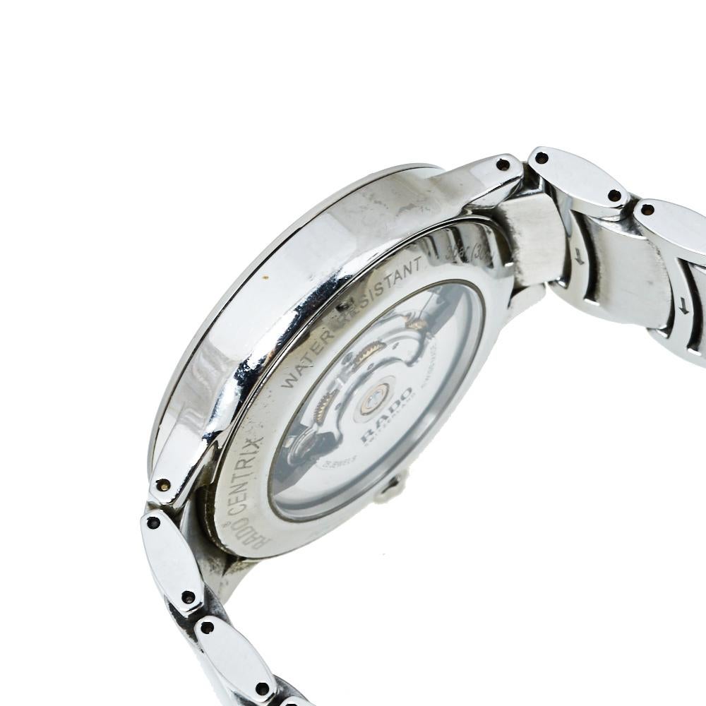 Rado Grey Stainless Steel Centrix R30939103 Automatic Men's Wristwatch 38MM 4