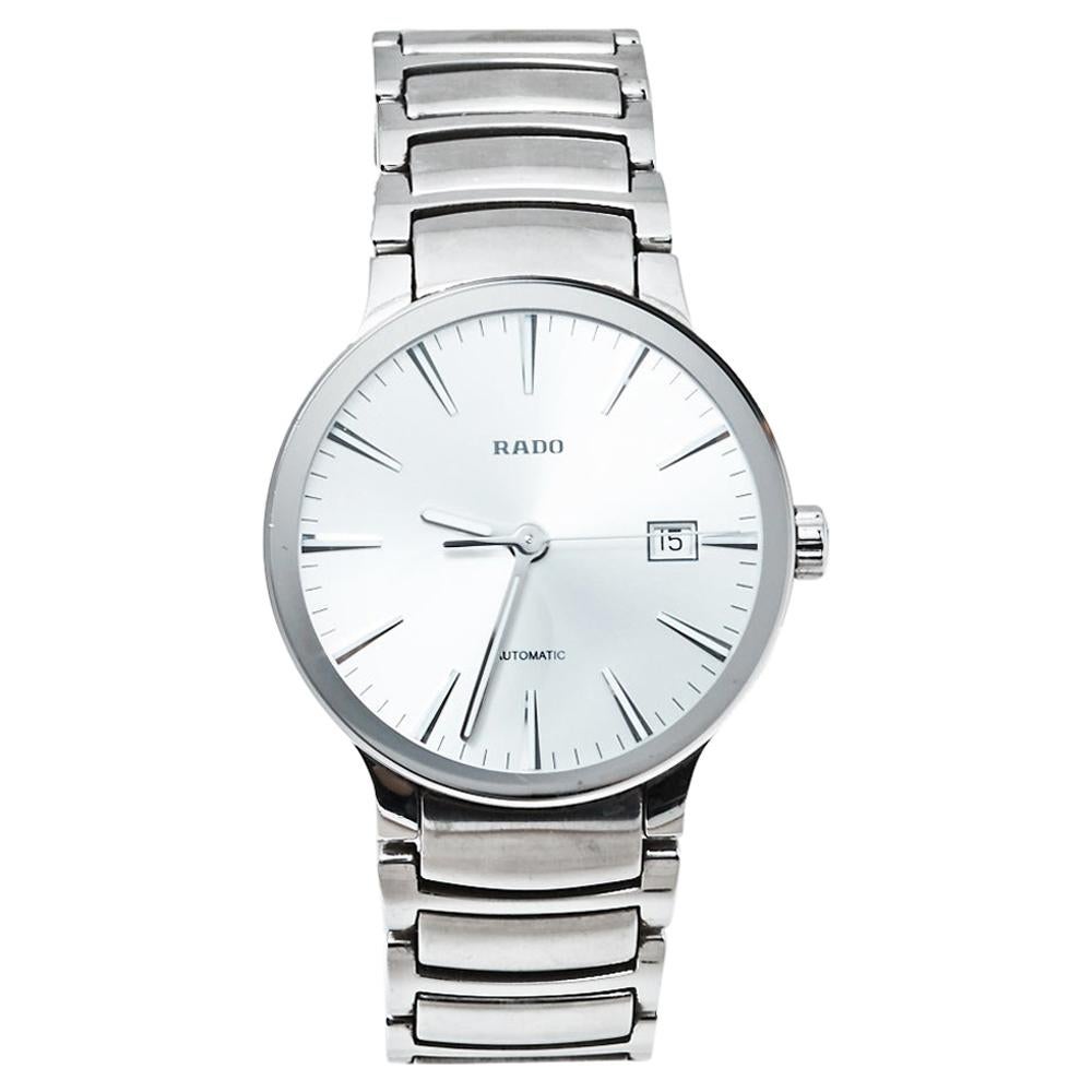 Rado Grey Stainless Steel Centrix R30939103 Automatic Men's Wristwatch 38MM