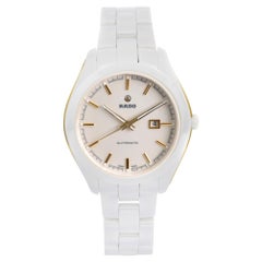 Rado Montre automatique Hyperchrome en acier et céramique avec cadran blanc, pour femmes, R32257012