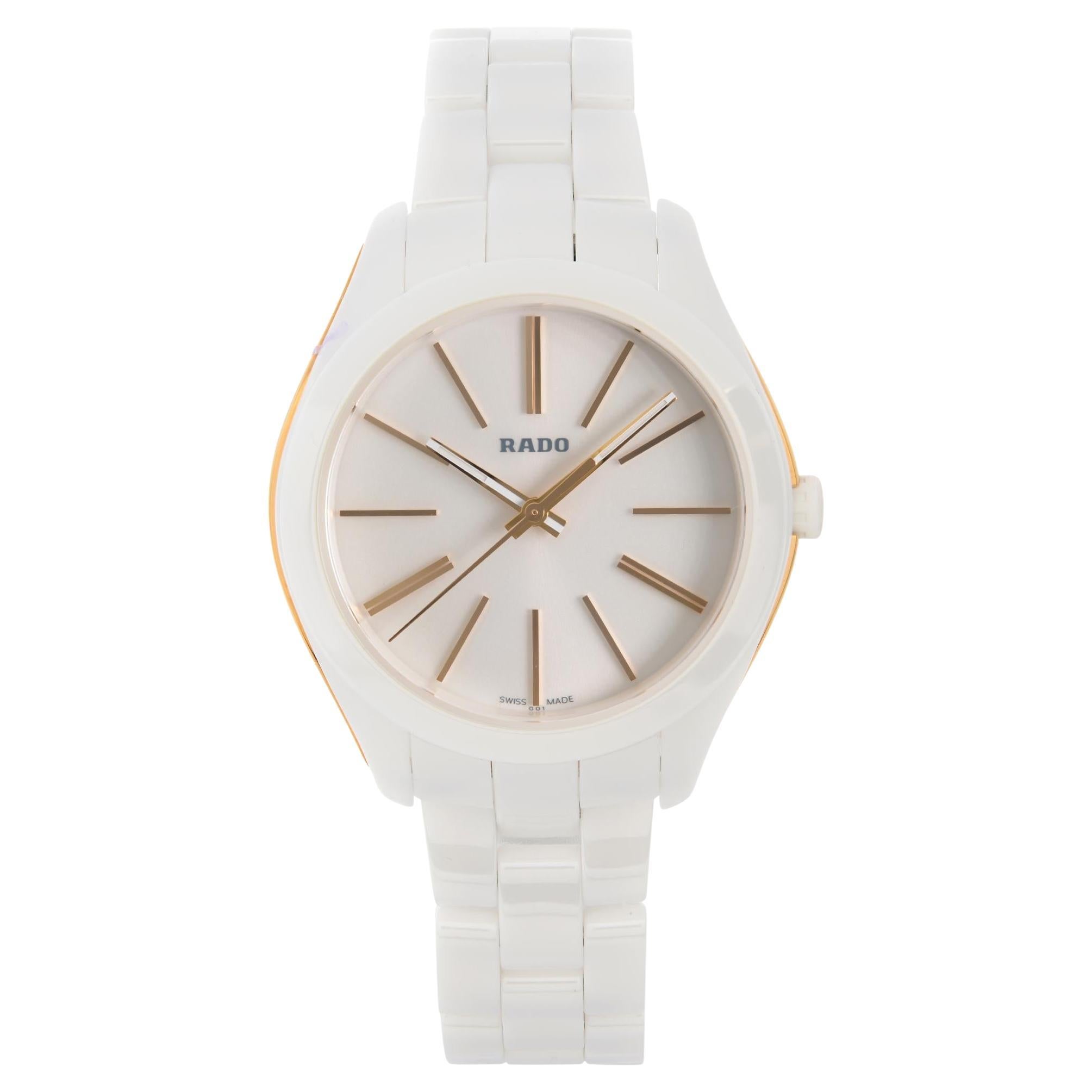 Rado Hyperchrome Ceramic Steel White Dial Quartz Ladies Watch R32323012 For Sale