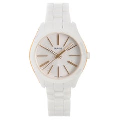 Used Rado Hyperchrome Ceramic Steel White Dial Quartz Ladies Watch R32323012