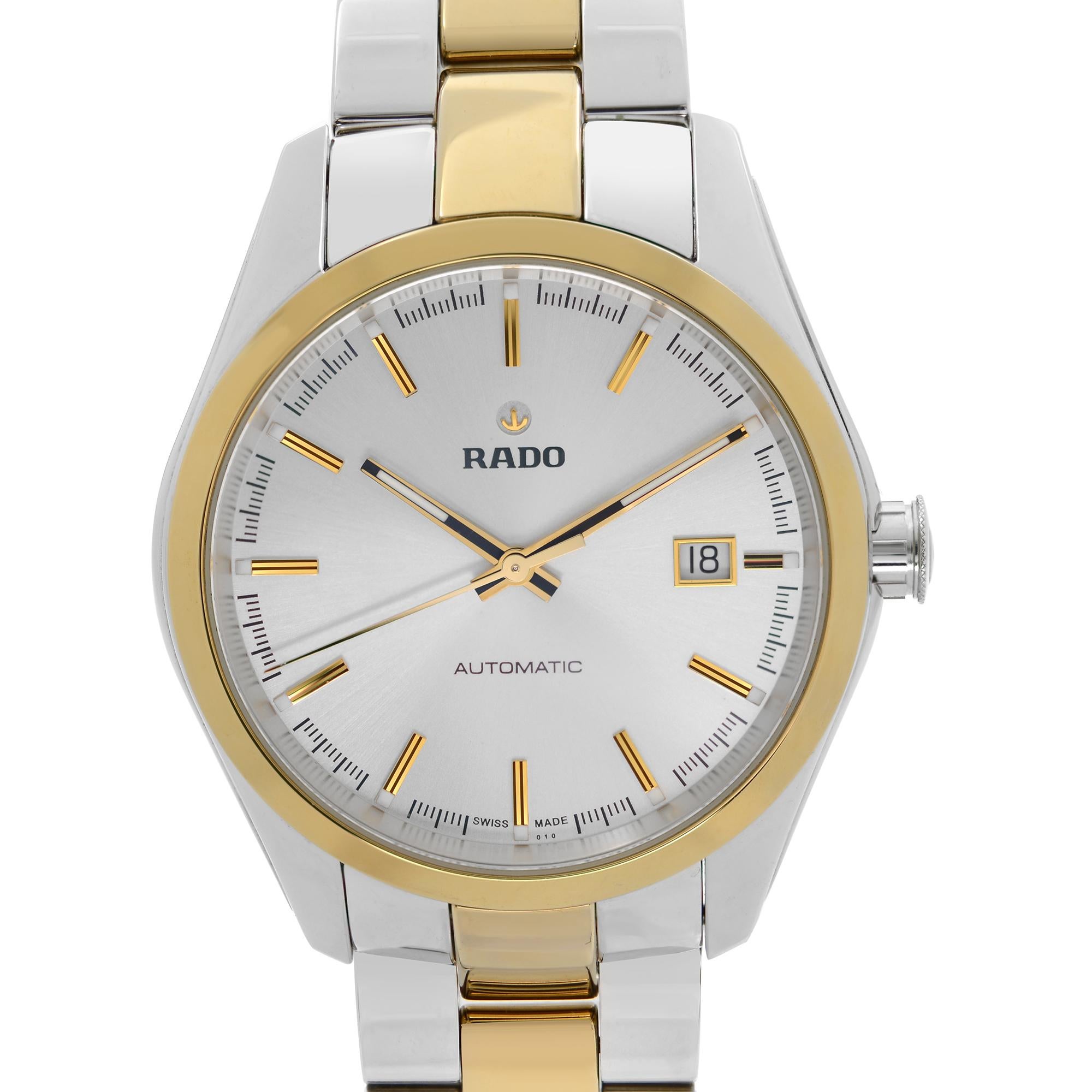 The watch has never been worn or used. It may have micro marks due to store handling. Comes with an original box and the seller's warranty card. 

Details:
MSRP 2400.00
Brand Rado
Department Men
Model Number R32979102
Country/Region of Manufacture