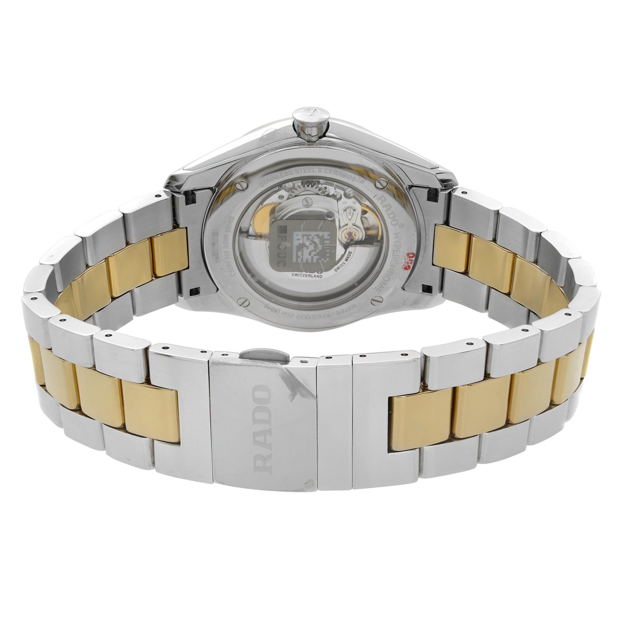 Men's Rado Hyperchrome Ceramic Steel Silver Dial Mens Automatic Watch R32979102