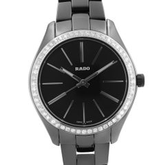 Rado HyperChrome Black Ceramic Diamonds Bezel Quartz Unisex Watch R32312152