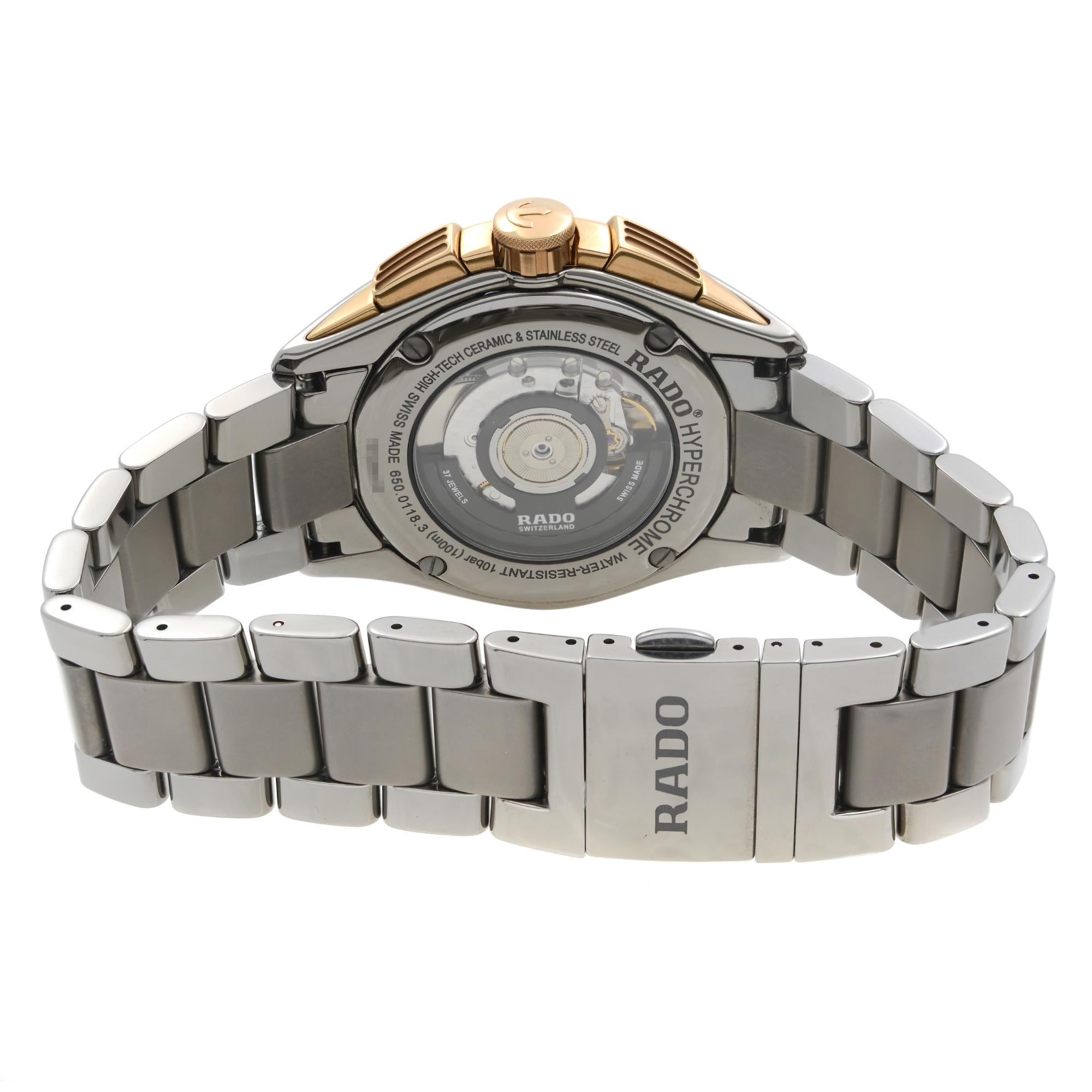 Men's Rado Hyperchrome Ceramic Chronograph Gray Dial Automatic Mens Watch R32118102