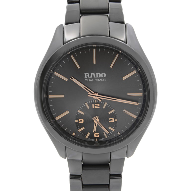 Rado Hyperchrome Keramik Touch Dual Timer Graues Zifferblatt Quarz