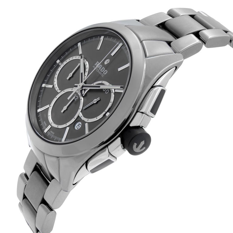 Rado R32276112 Rado Hyperchrome XXL Ceramic Steel Grey Dial Automatic Mens Watch ...