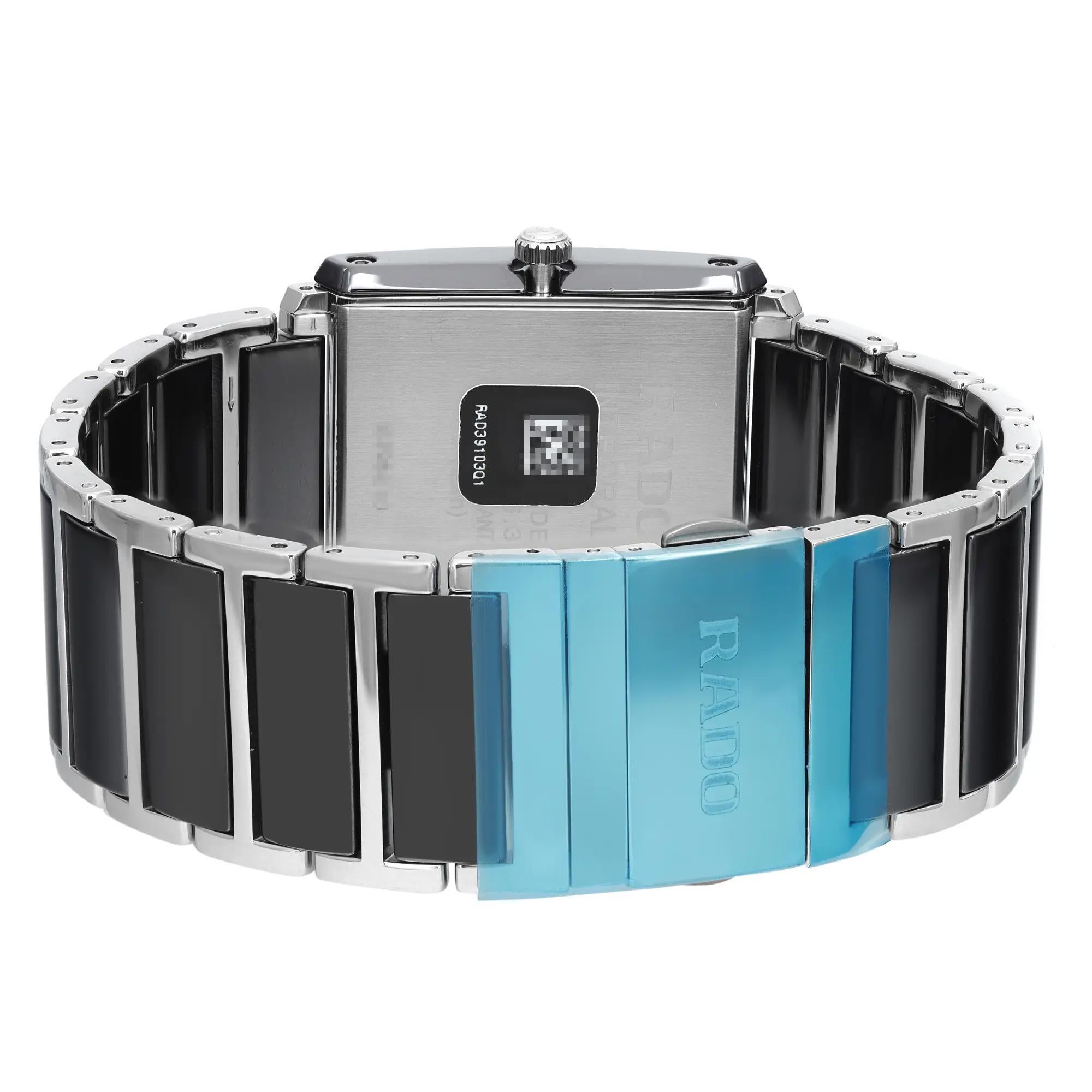 Rado Integral 41mm Steel Ceramic Black Diamond Dial Unisex Watch R20206712 2