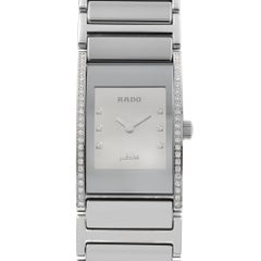 Rado Integral Ceramic Diamond Silver Dial Quartz Womens Watch R20733712