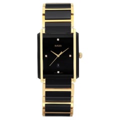 Rado Integral Diamonds 31mm Ceramic Steel Black Dial Quartz Mens Watch R20204712