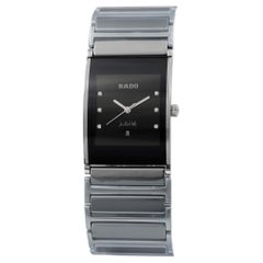 Used Rado Integral Jubile Diamond Steel Black Dial Quartz Men's Watch R20784759