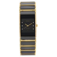 Rado Integral Jubile Montre à quartz avec cadran en acier, céramique et diamants noirs R20751752