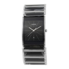 Used Rado Integral PVD Coated Steel Quartz Black Dial Men's Watch R20861152