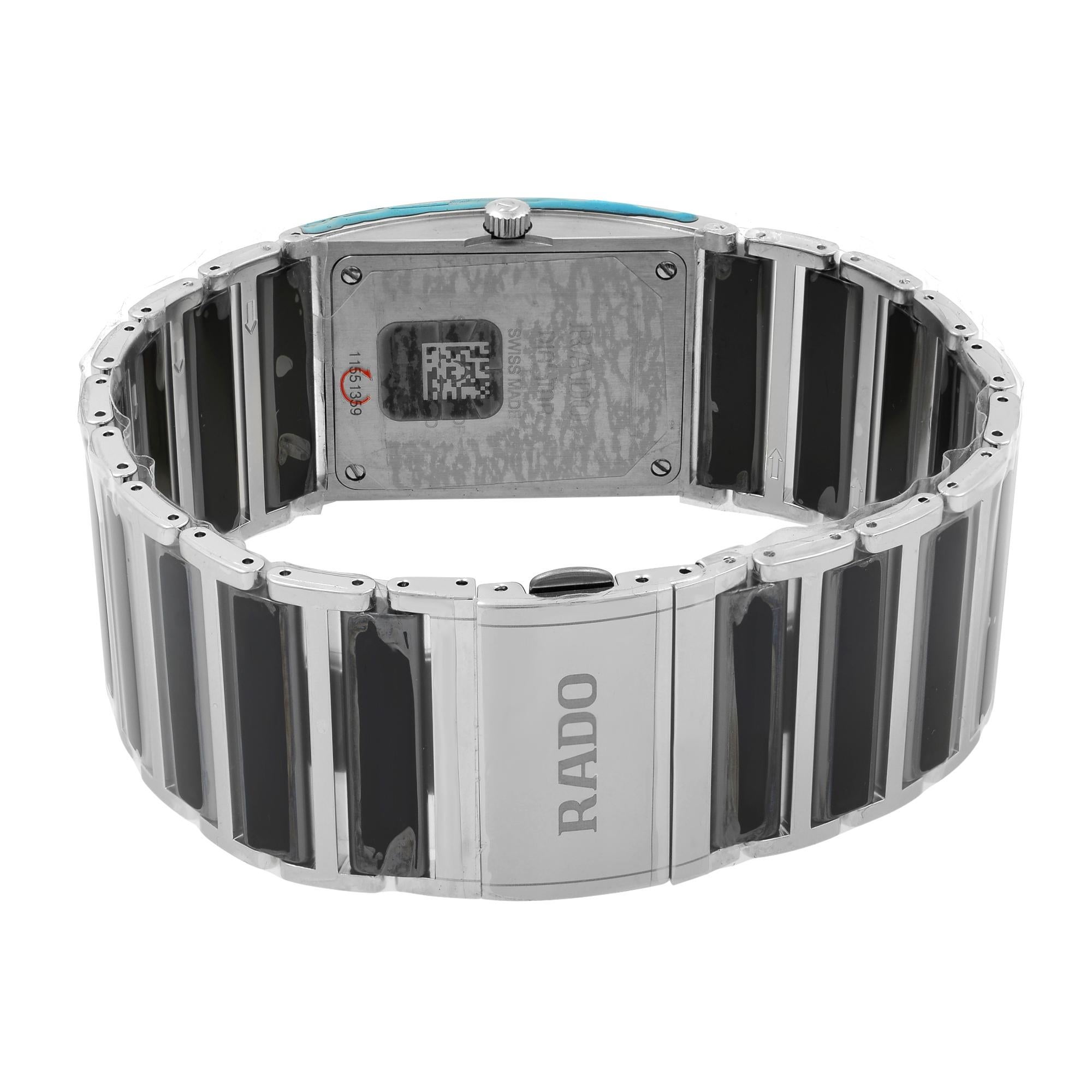 Rado Integral PVD Steel Diamond Black Dial Quartz Men's Watch R20757759 1