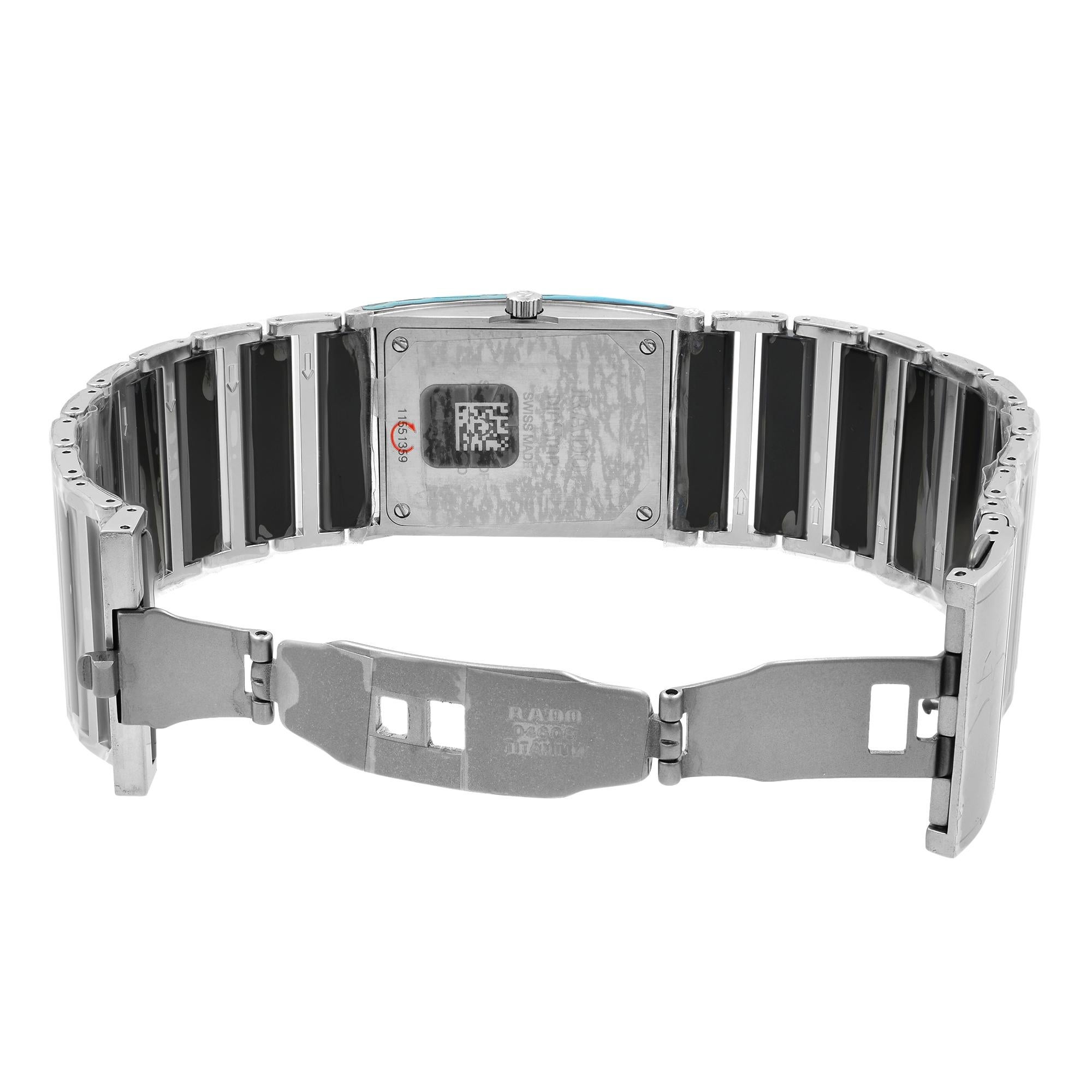 Rado Integral PVD Steel Diamond Black Dial Quartz Men's Watch R20757759 2