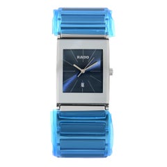 Rado Montre Hommes Intégrale Acier Inoxydable Quartz Cadran Bleu R20745202