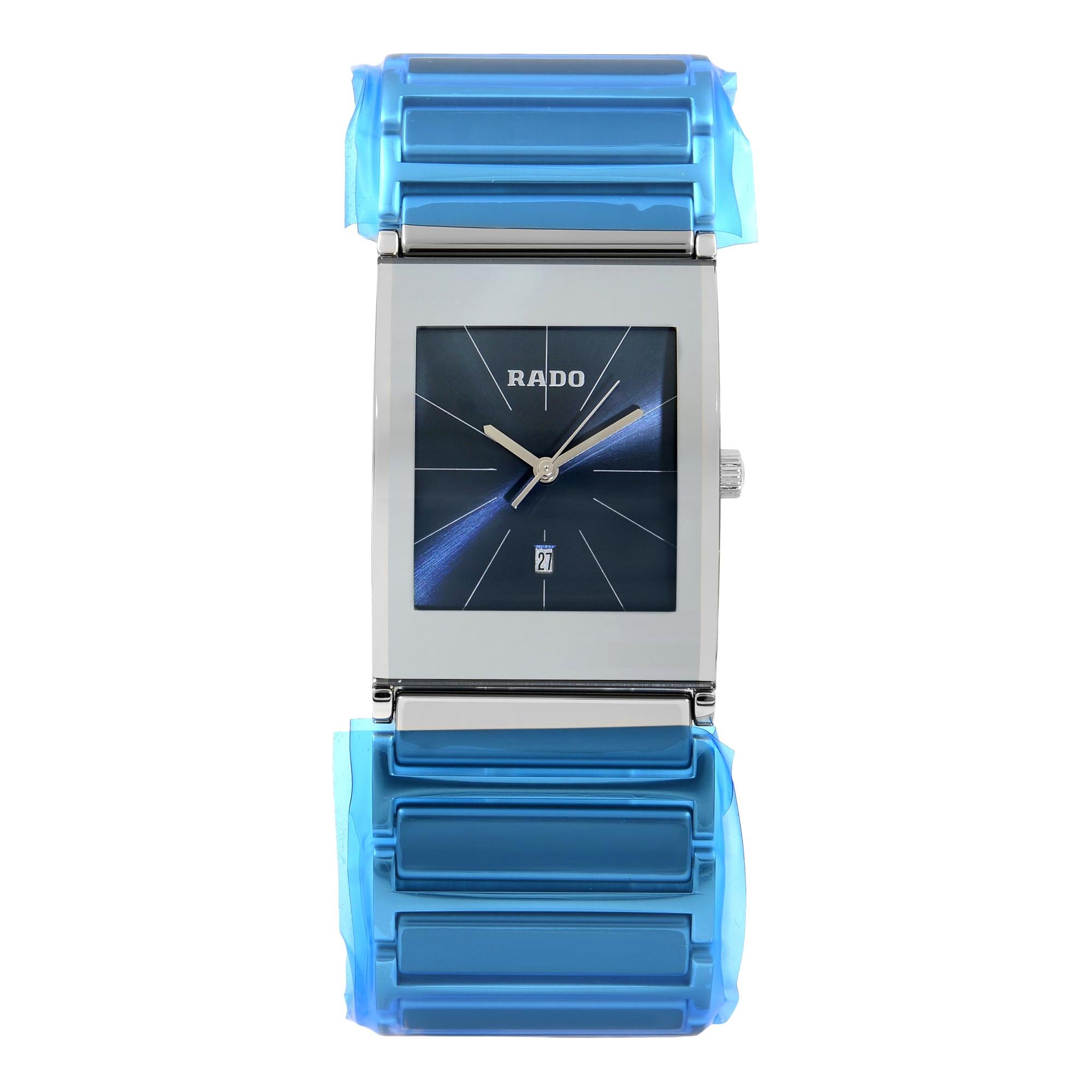 Rado Integral Stainless Steel Quartz Blue Dial Men's Watch R20745202