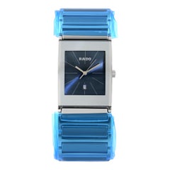 Rado Montre Hommes Intégrale Acier Inoxydable Quartz Cadran Bleu R20745202