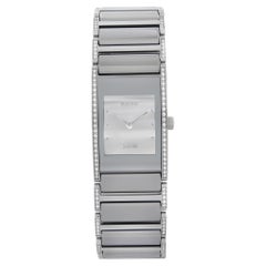 Rado Integral Steel Ceramic Diamonds Silver Dial Quartz Ladies Watch R20733122
