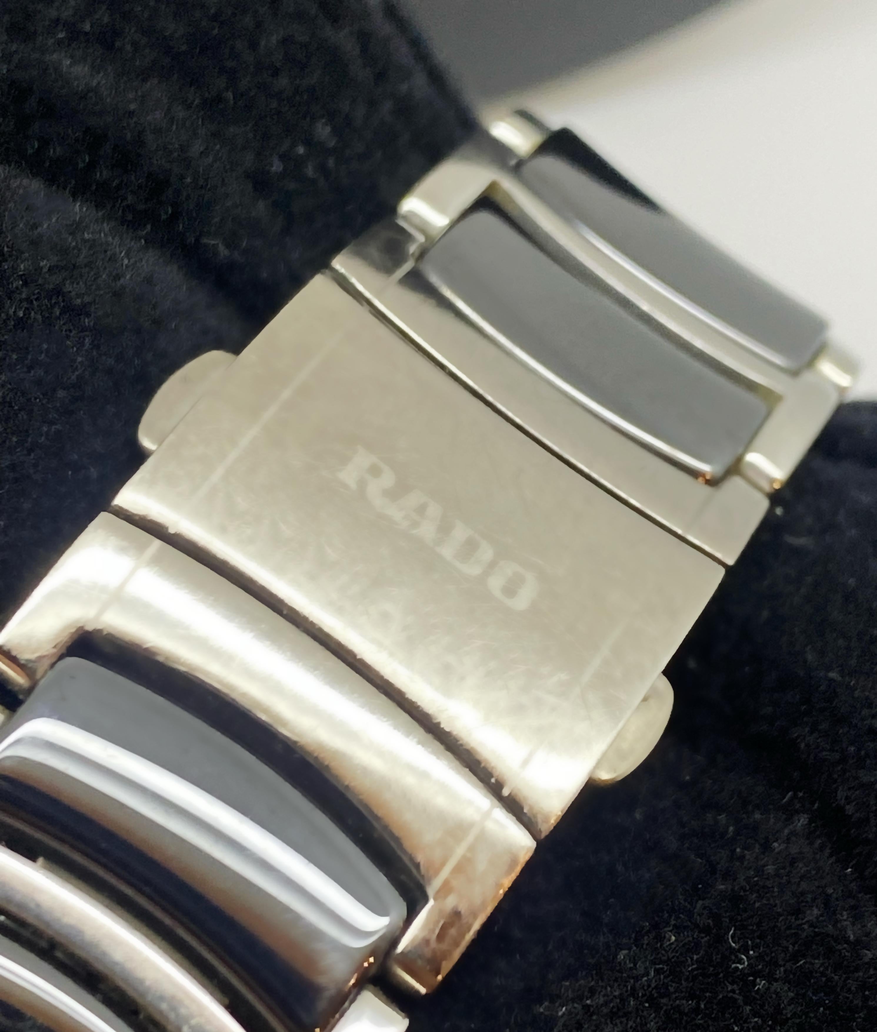 Rado Jubile Centrix Automatic Black Ceramic, S/Steel, Diamond Mens' Dress Watch In Excellent Condition For Sale In MELBOURNE, AU