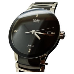 Reloj de Vestir para Caballero Rado Jubile Centrix Automático Cerámica Negra, Acero y Diamantes