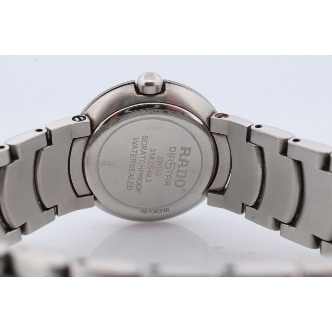 RADO Jubiläum Diamant Silber Edelstahl Uhr. RADO DiaStar-Armbanduhr Damen