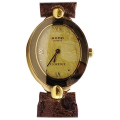 Used Rado Ladies Watch Whit 18 Karat Plated Yellow Face and Sapphire Crystal