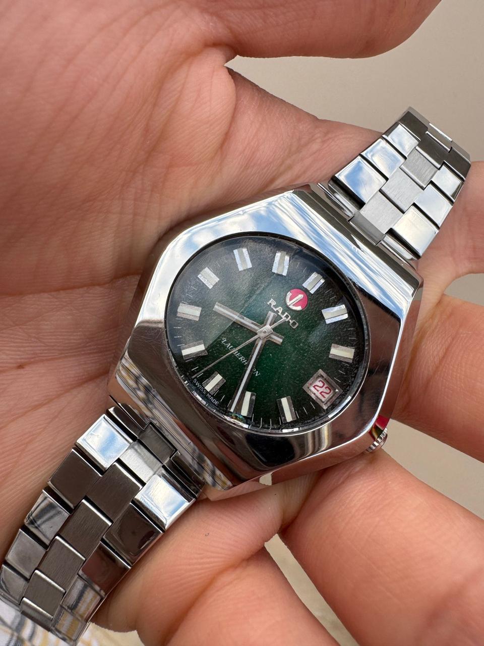 Rado LAUBERHORN Men's Automatic Rare Dial Stainless Steel Watch In condizioni buone in vendita a Toronto, CA