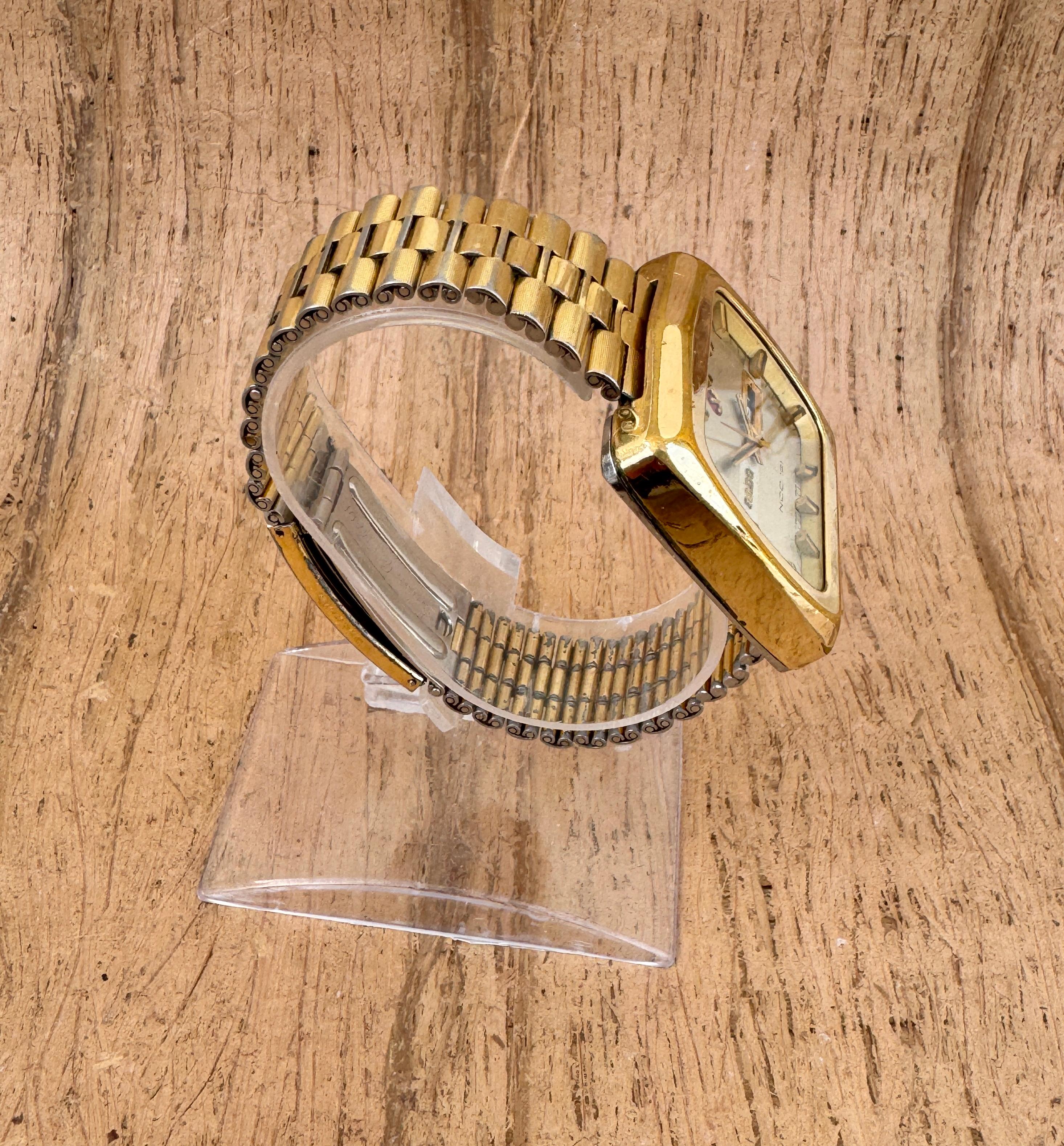 Rado NCC 101 Automatic DAY/DATE TV Dial Gold Plated Full Original Watch For Sale 10