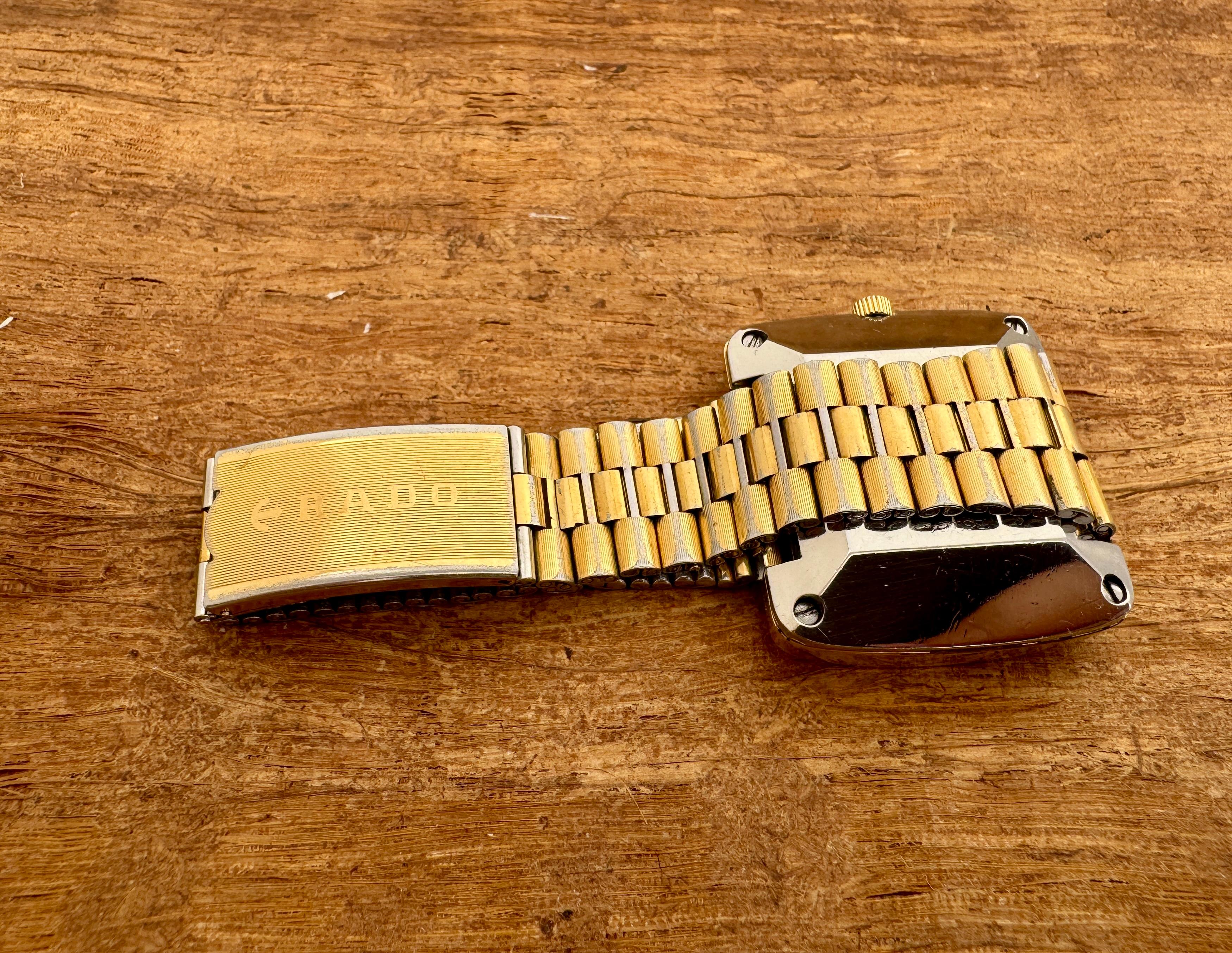 Rado NCC 101 Automatic DAY/DATE TV Dial Gold Plated Full Original Watch For Sale 5