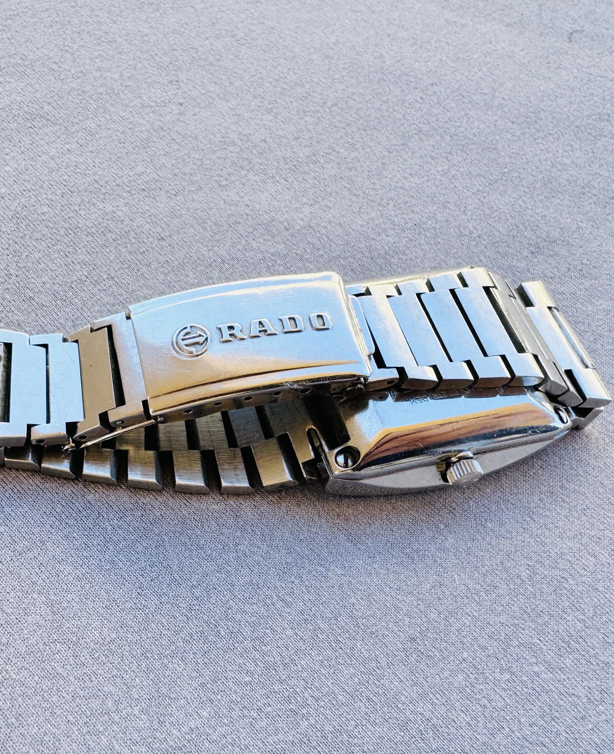 Rado NCC 505 Automatic Day & Date Calendar TV Style Rare Dial Stainless Watch en venta 10