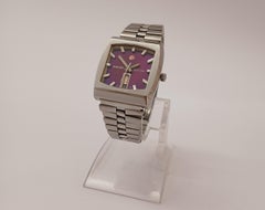 Rado Ncc 505 Silver Square Purple Dial Automatic Mens Watch