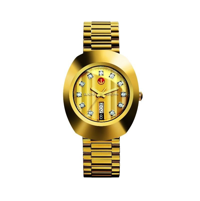 rado men's r12413493 original gold dial watch