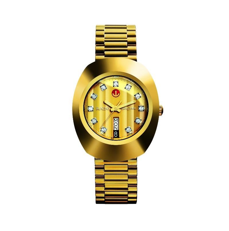 Rado Original Jubile Gold Automatik Herrenuhr R12413493 im Zustand „Neu“ im Angebot in Wilmington, DE