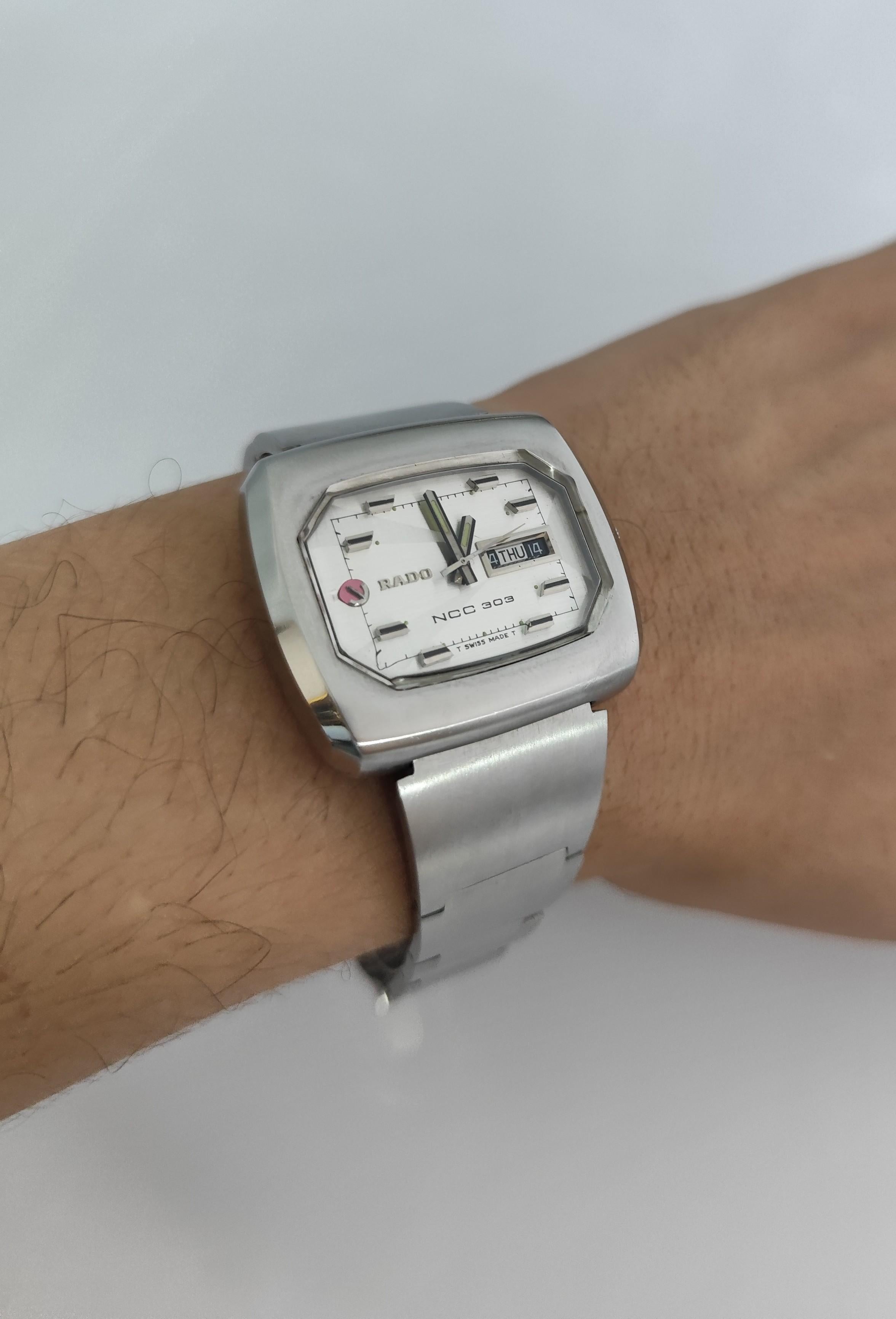 Rado Original NCC303 con Brazalete Original SS Plata 42mm Automático en venta 9