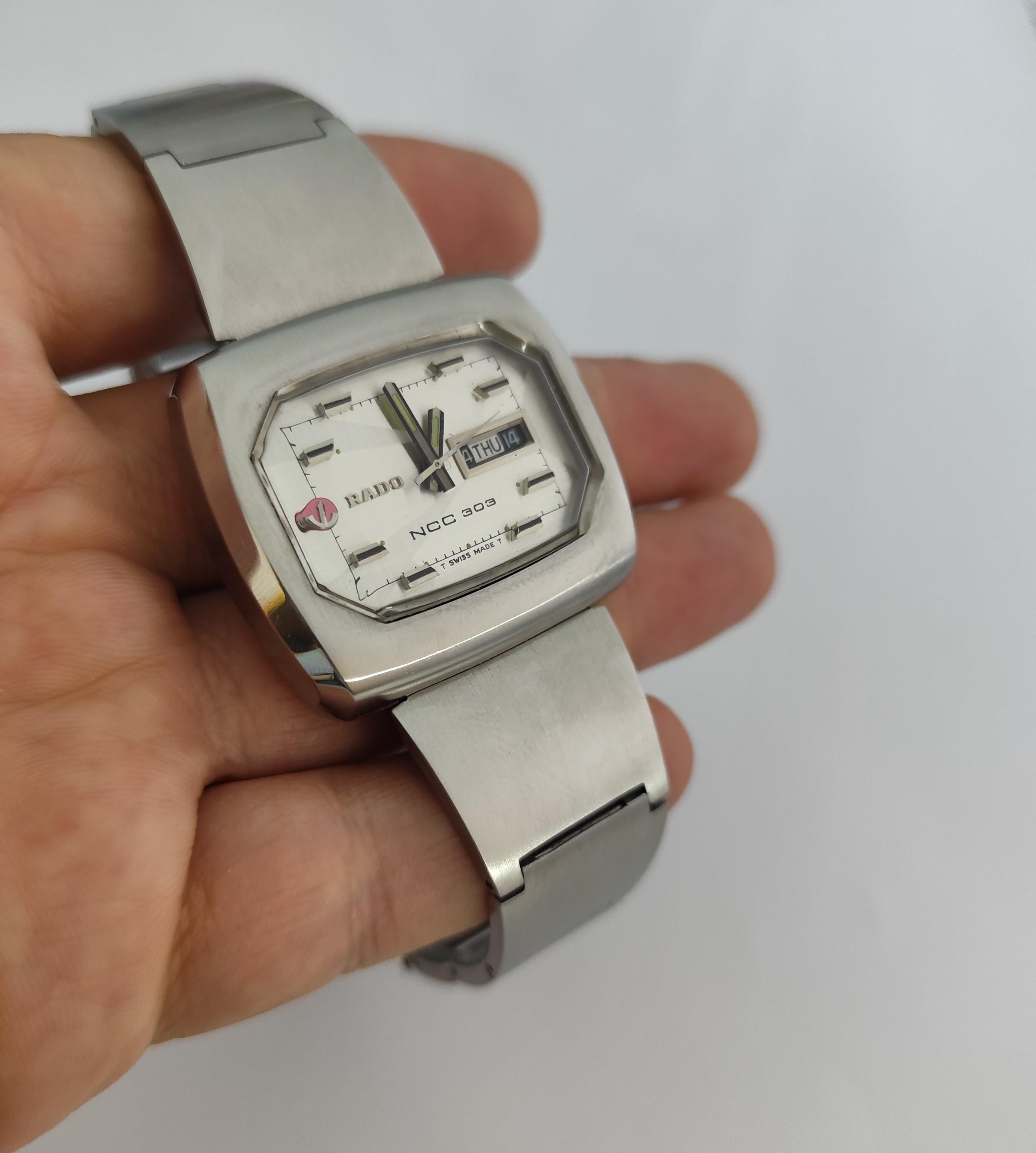 Rado Original NCC303 con Brazalete Original SS Plata 42mm Automático en venta 10