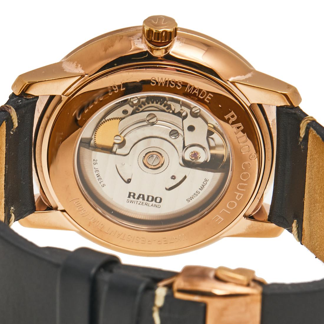 rado rose gold watch for men