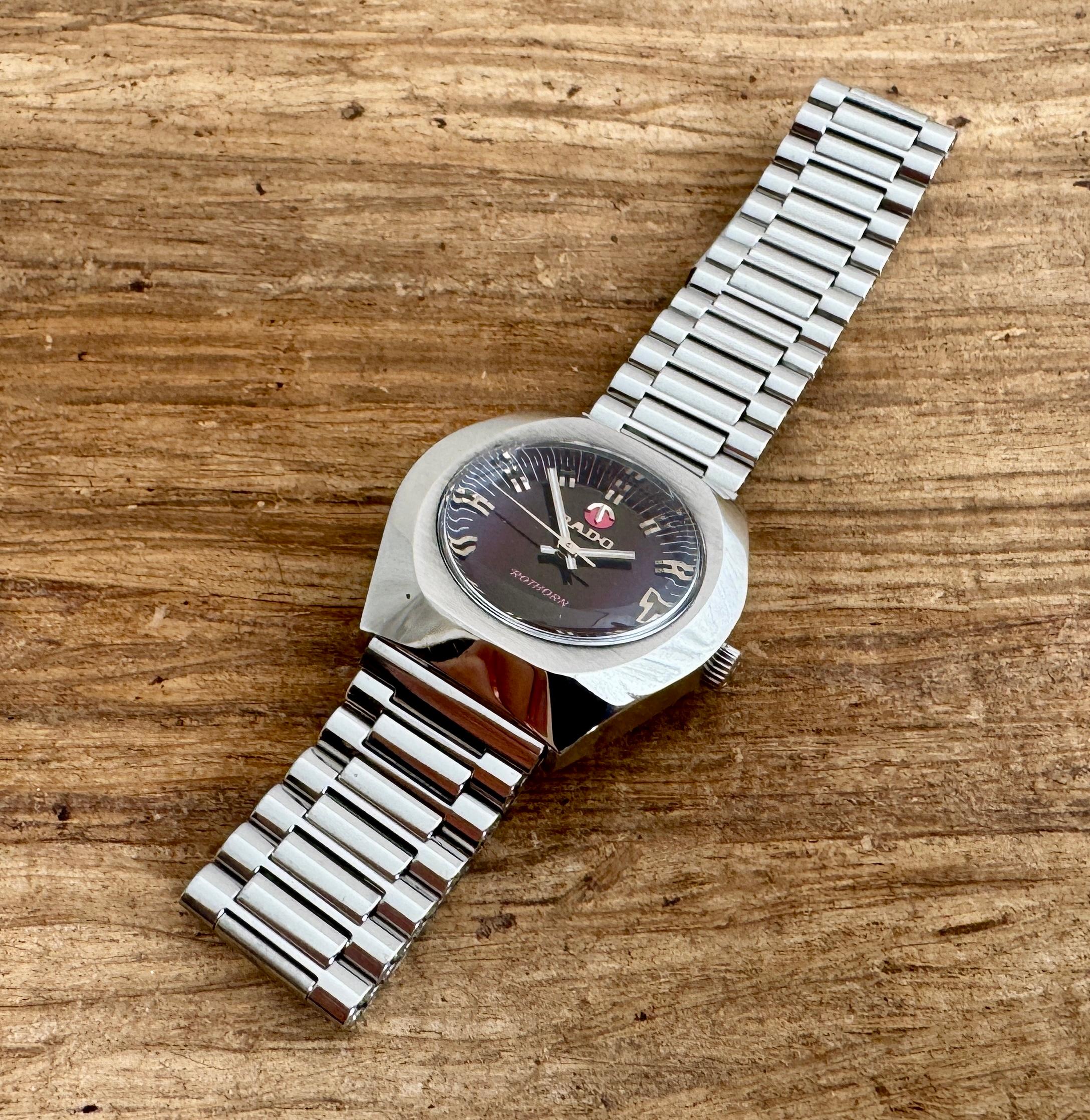 Rado Rothorn Rare Purple Dial Automatic Stainless Steel Watch im Angebot 8