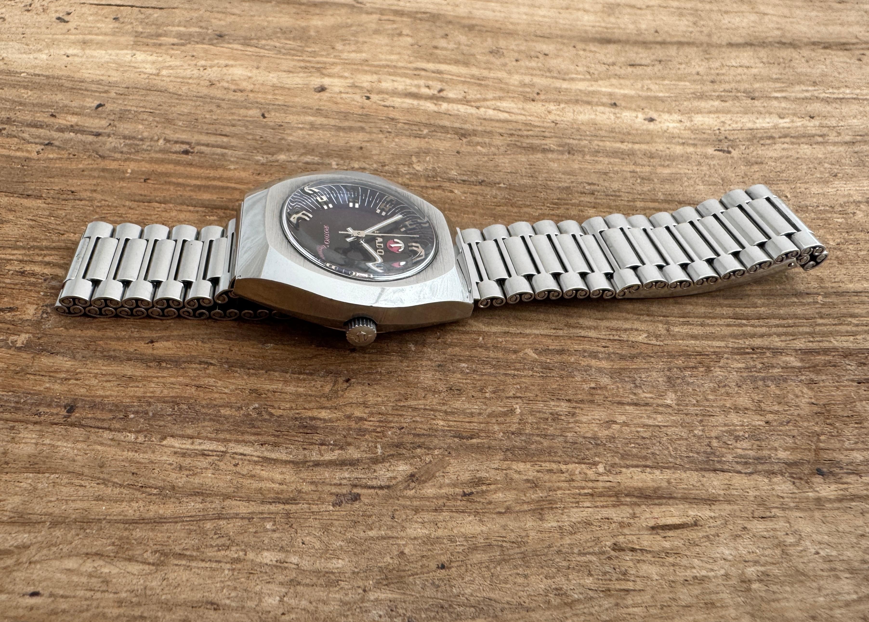 Rado Rothorn Rare Purple Dial Automatic Stainless Steel Watch im Angebot 9
