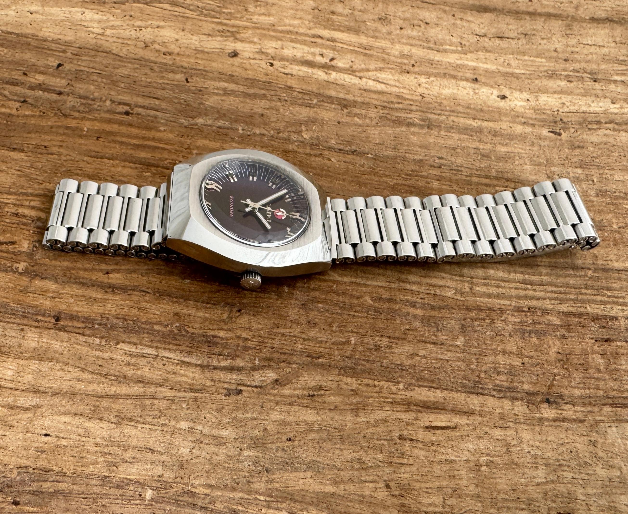 Rado Rothorn Rare Purple Dial Automatic Stainless Steel Watch im Angebot 10