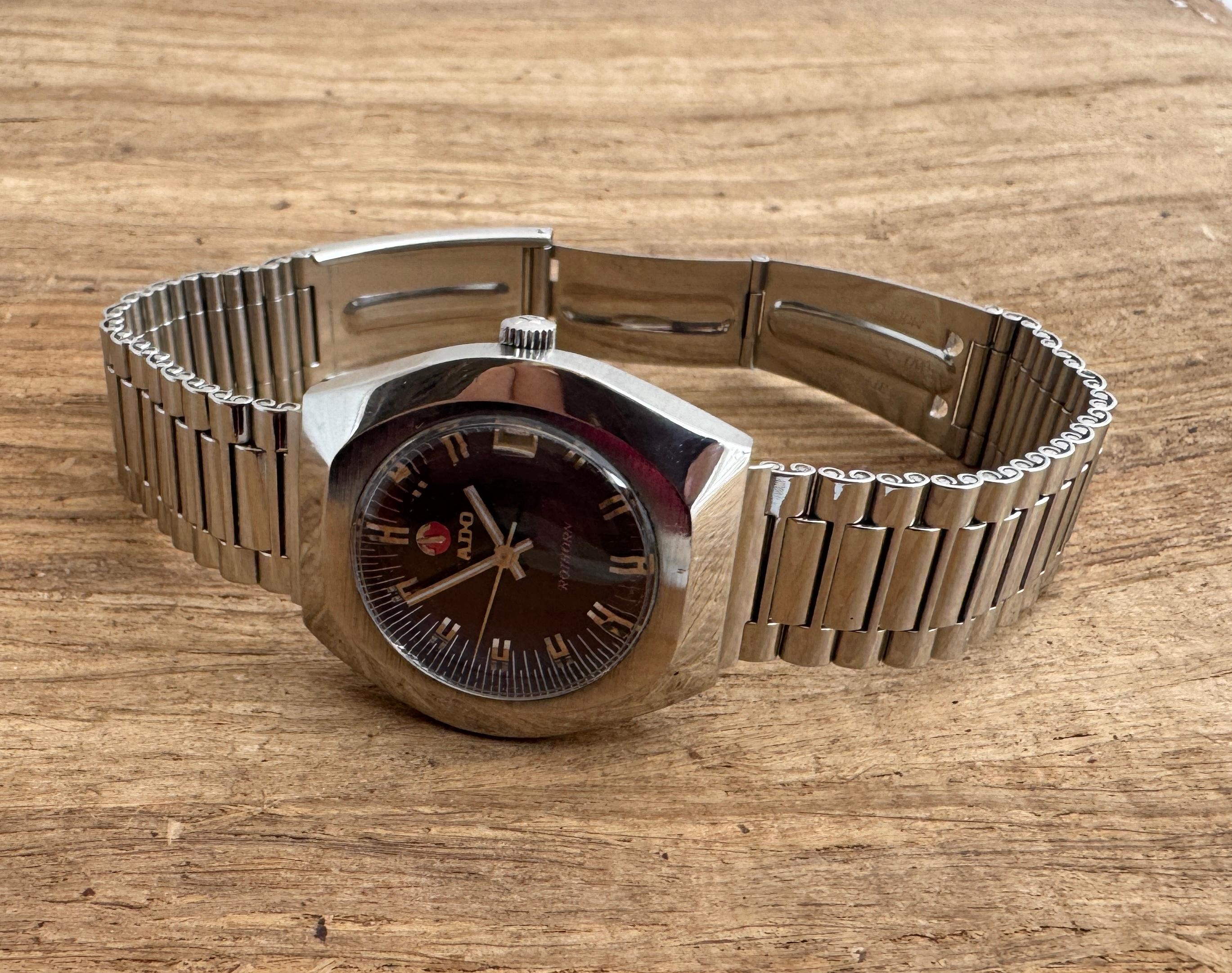 Rado Rothorn Rare Purple Dial Automatic Stainless Steel Watch im Angebot 12