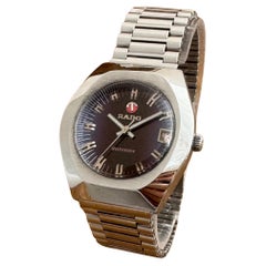 Rado Rothorn Rare Purple Dial Automatic Stainless Steel Watch