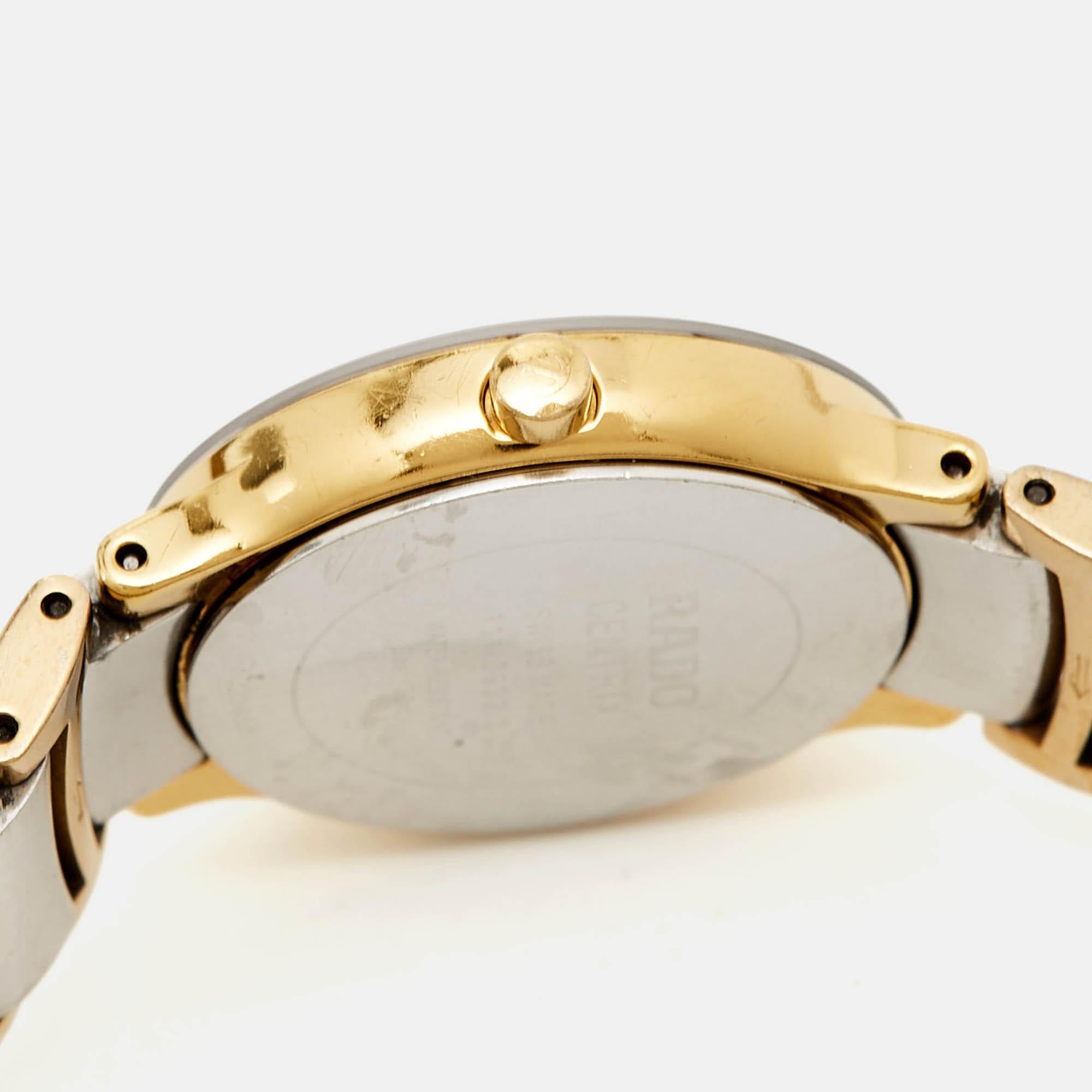 Rado Silver Two Tone Centrix Jubile R30932103 Women's Wristwatch 28 mm 2