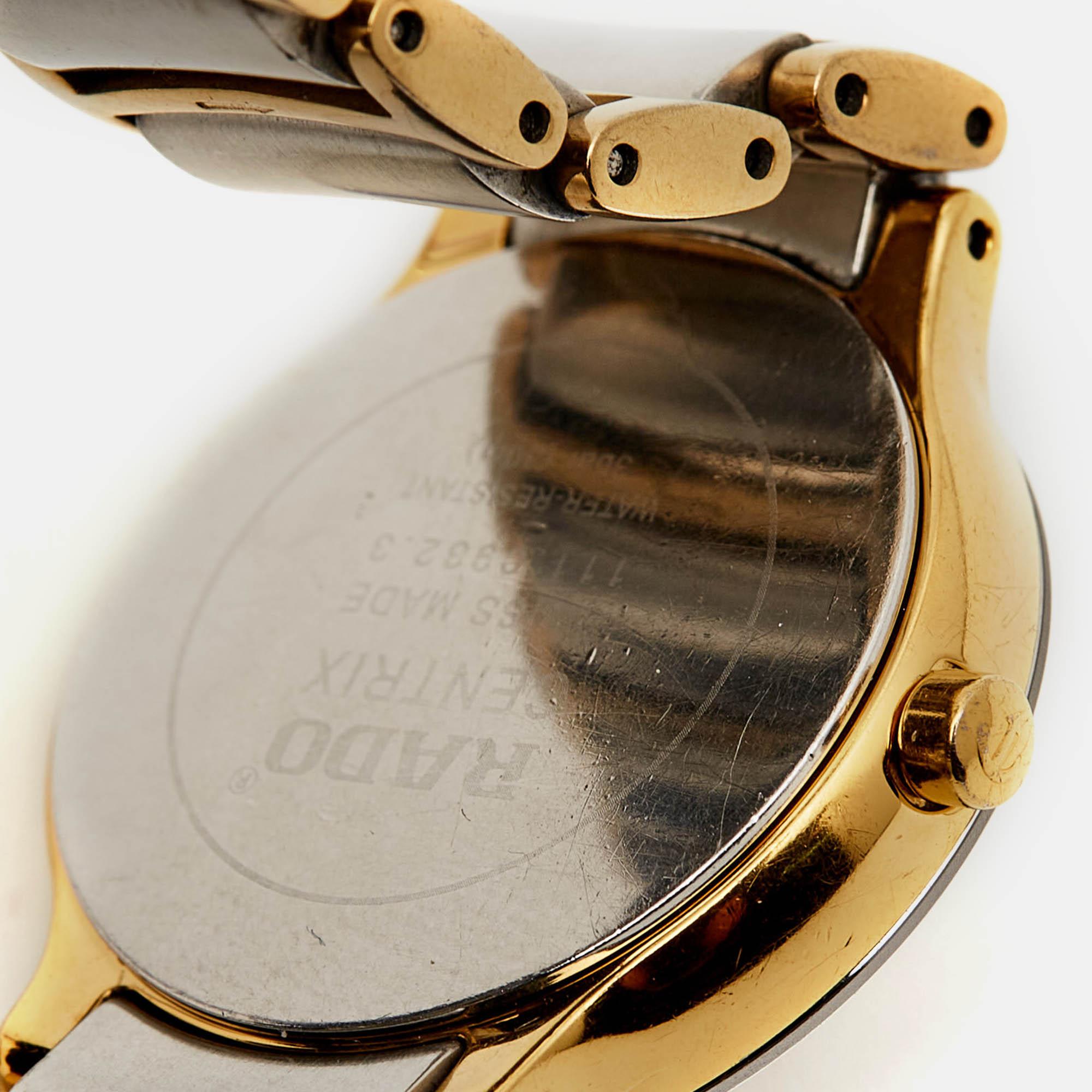 Rado Silver Two Tone Centrix Jubile R30932103 Women's Wristwatch 28 mm 6